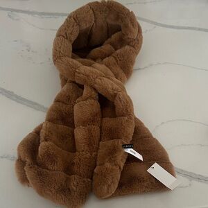 Talbots Pull-Through  Faux Fur Scarf